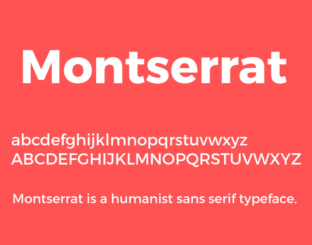 Free minimal font - Montserrat