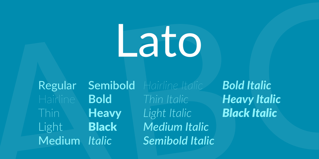 Lato a free minimal font