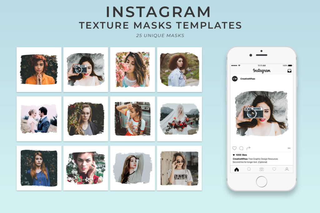 Free 25 Textured Instagram Templates