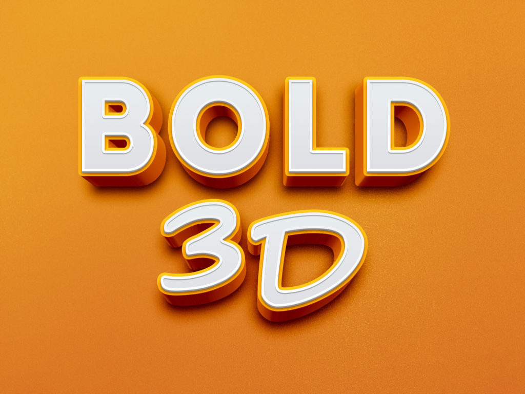 free 3d bold text effect