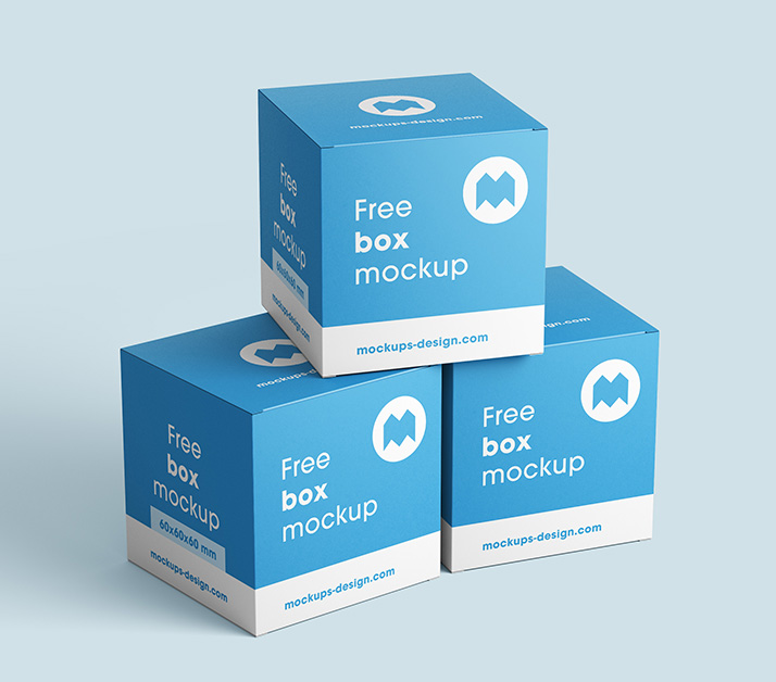 free square box mockups