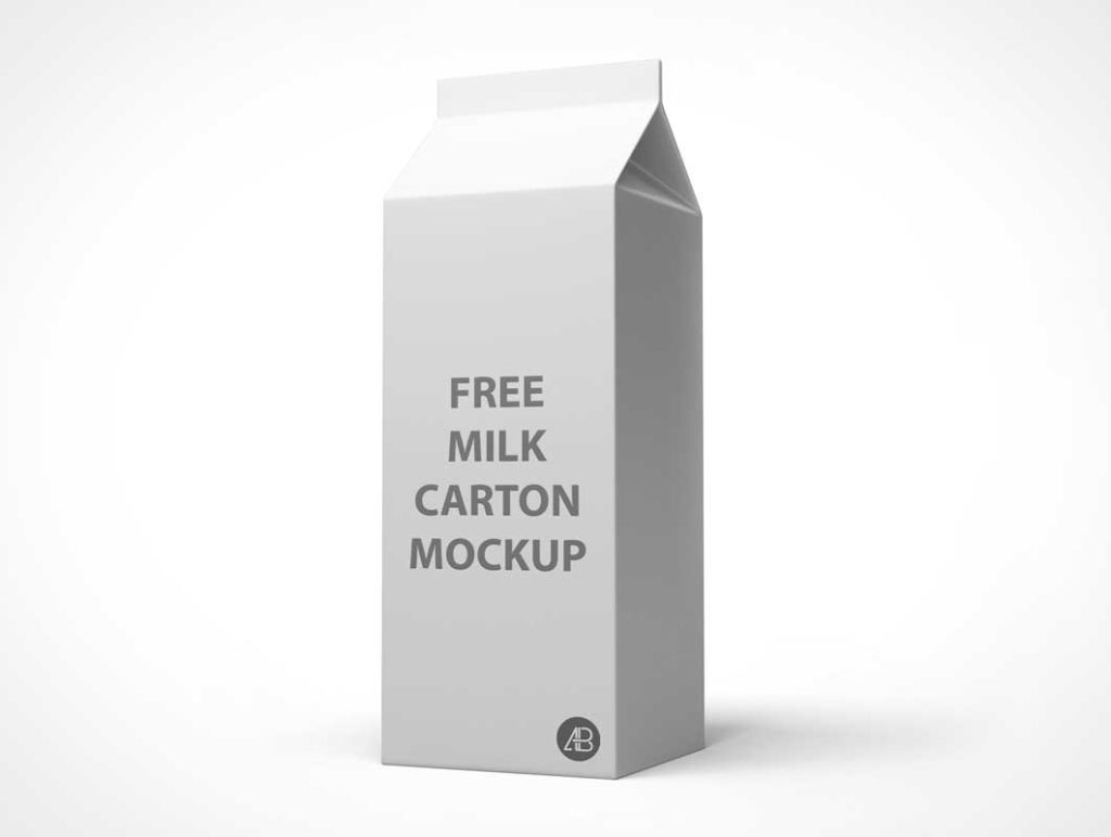 free milk carton mockup