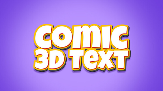 3d comic text free