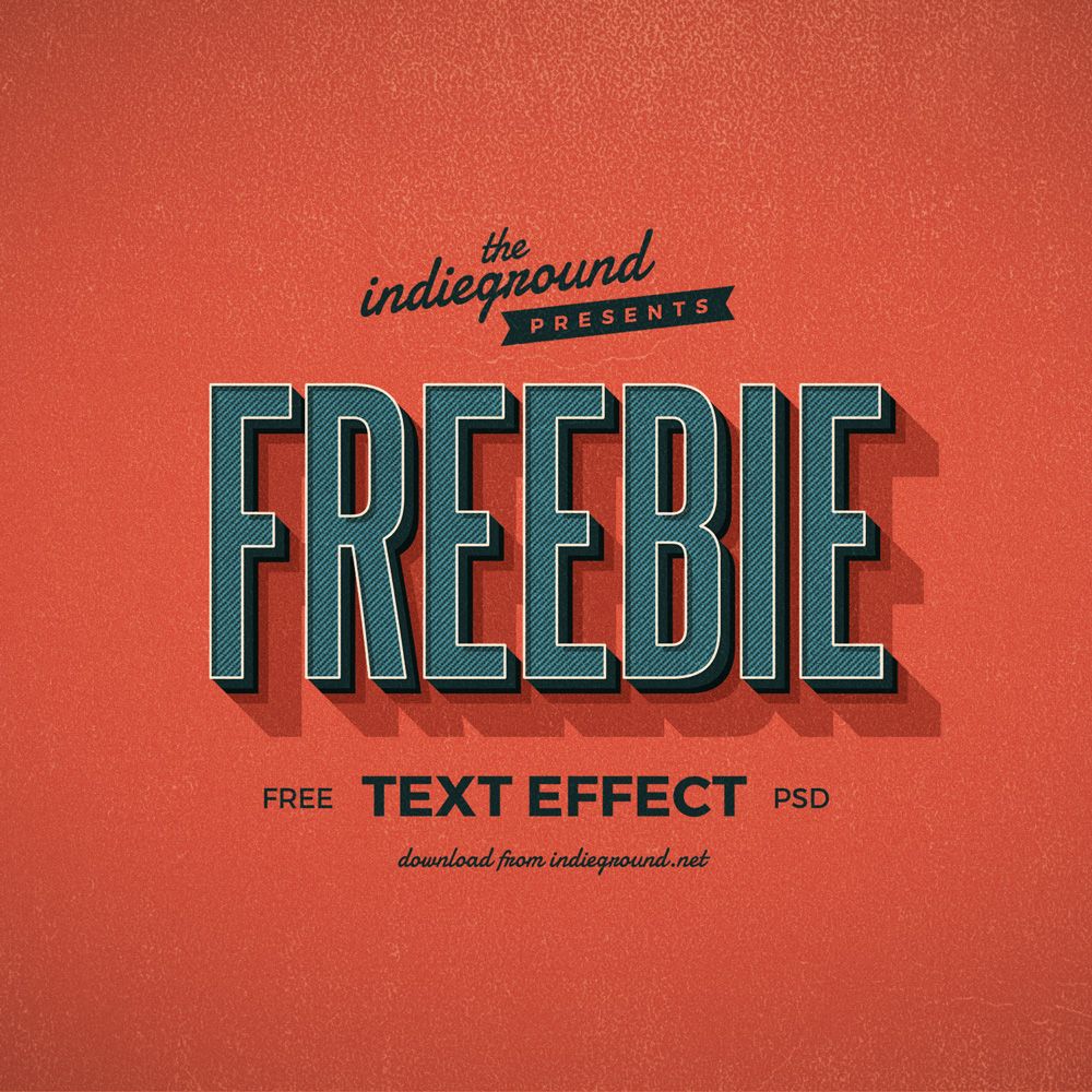 retro vintage text effect free