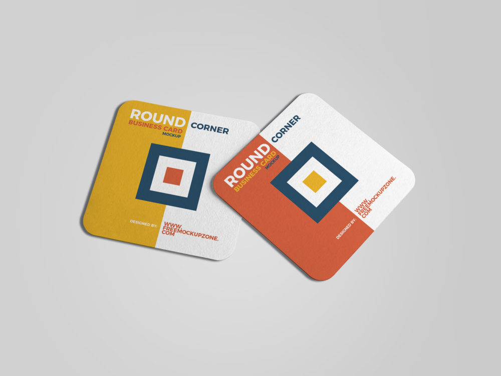 Square Round Corner Business Card