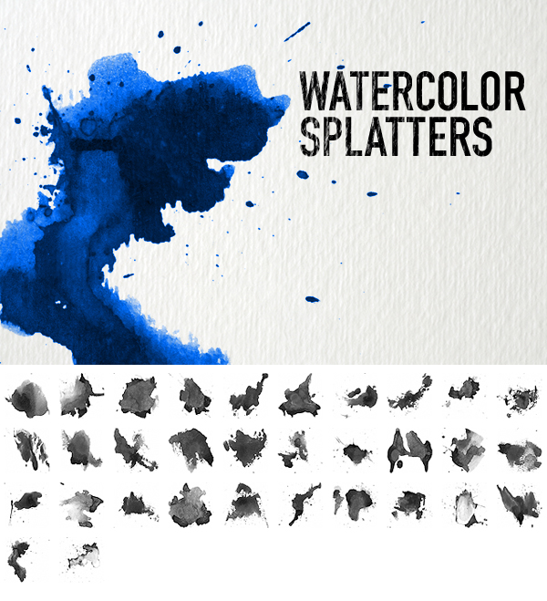 Free Watercolor Splatters Brush