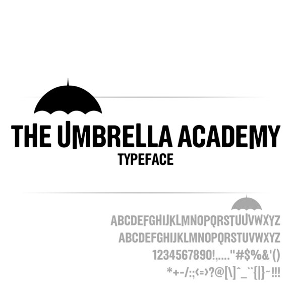 the umbrella academy title font