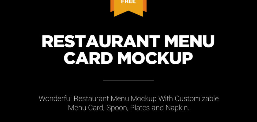 Free Restaurant Menu Card Mockup