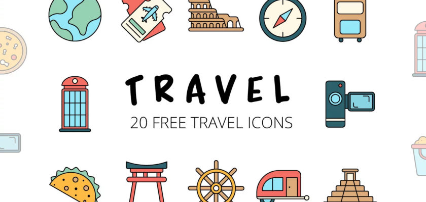 Free Travel Tourism Icon Set