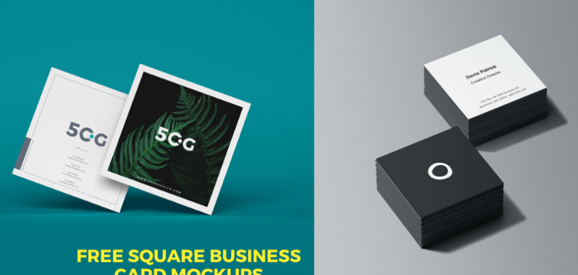 SQUARE business card mockup