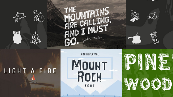 free camping fonts