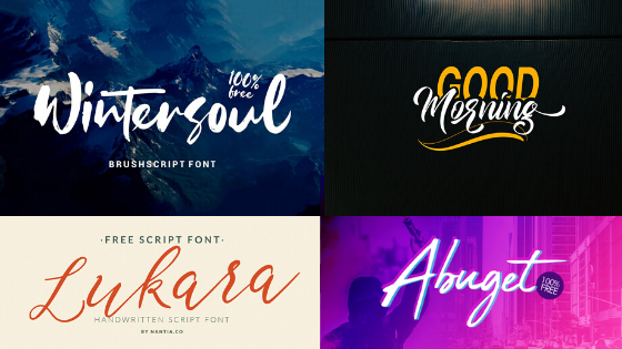 Free Script Fonts Commercial use