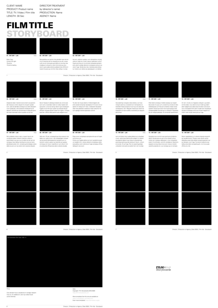 Free Indesign Storyboard Template