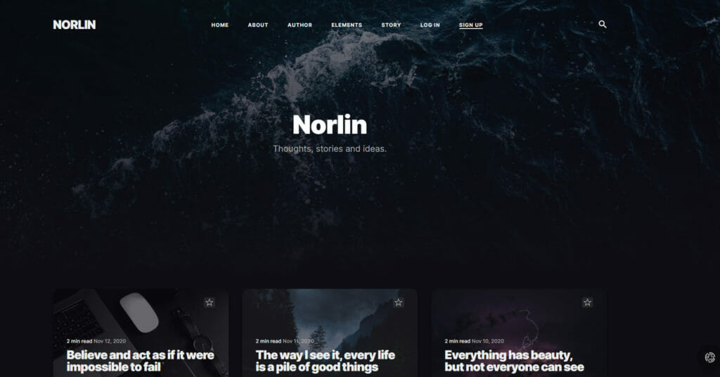 membership theme for ghost - norlin