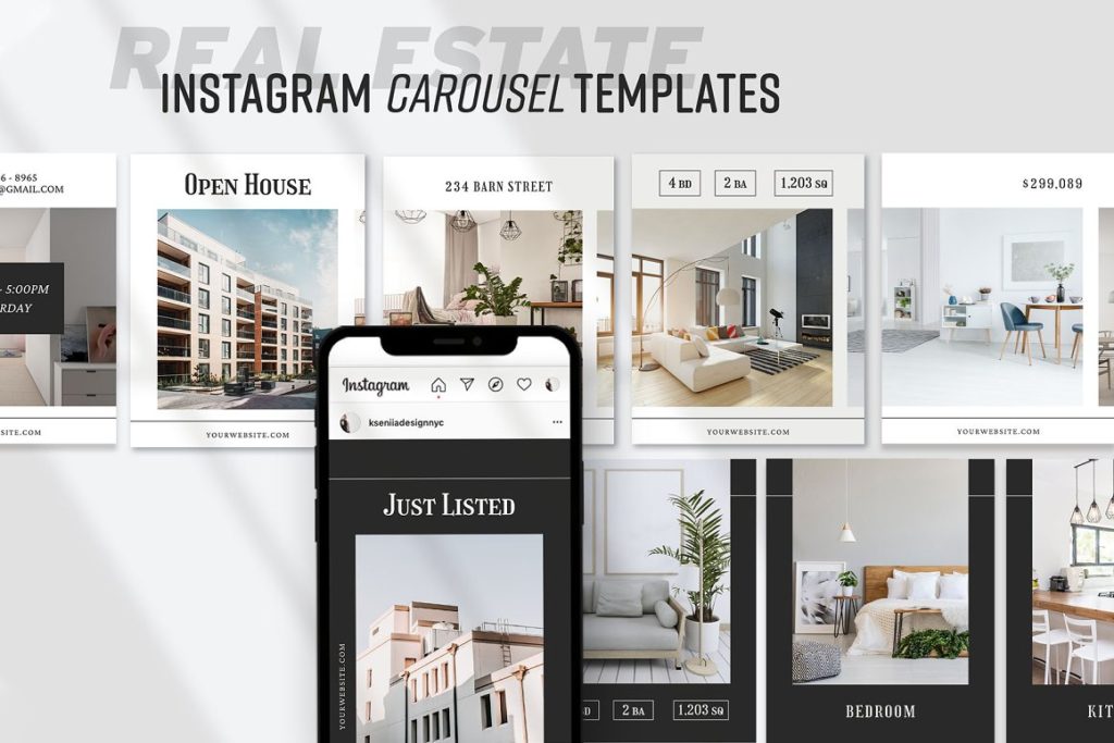 7. Real Estate Carousel Instagram Templates