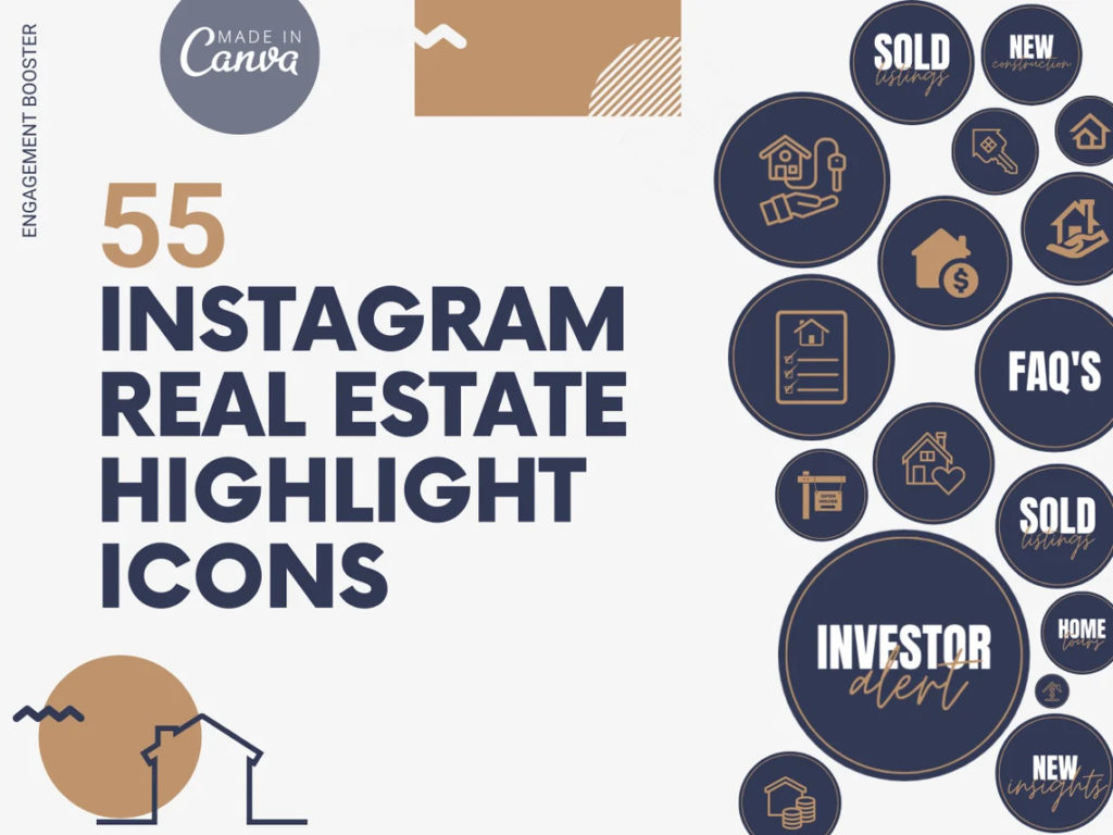 6. Real Estate Instagram Highlights for Canva