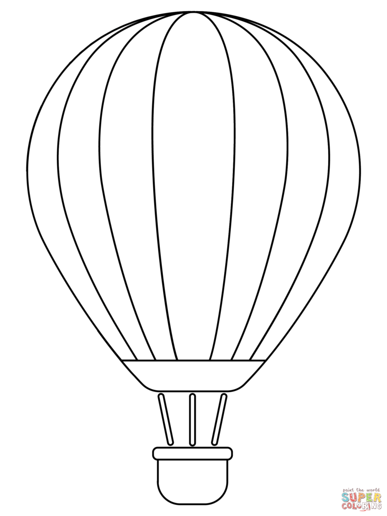 blank hot air balloon template