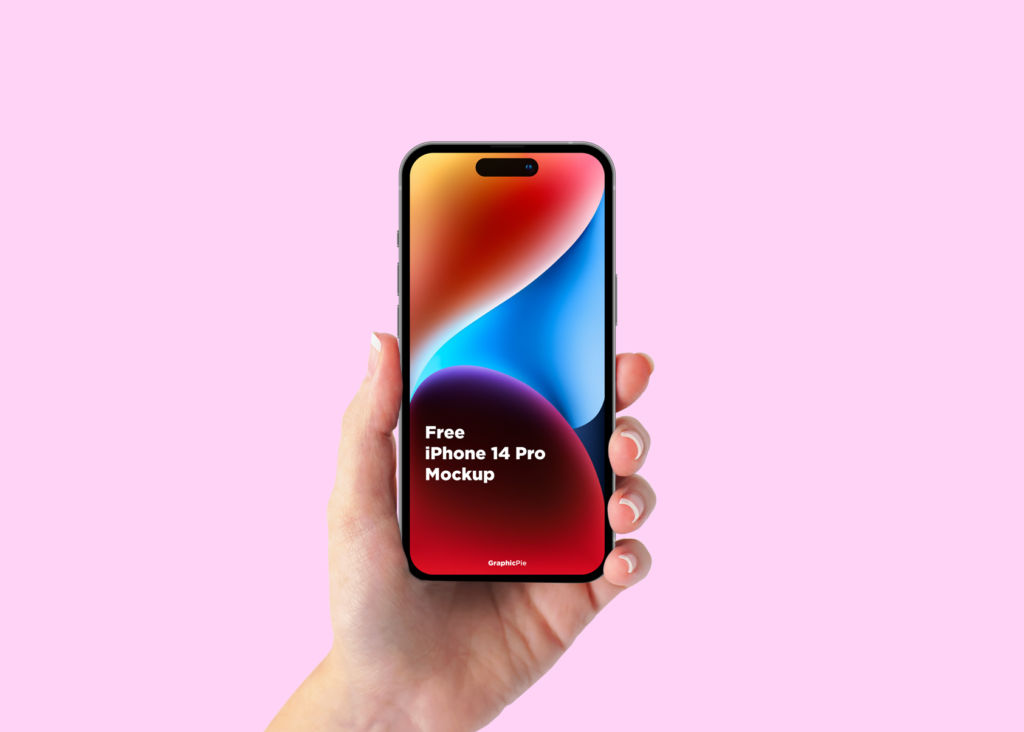 iPhone 14 Pro Mockup with hands