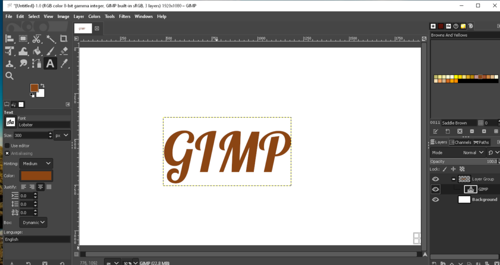 add custom fonts in gimp