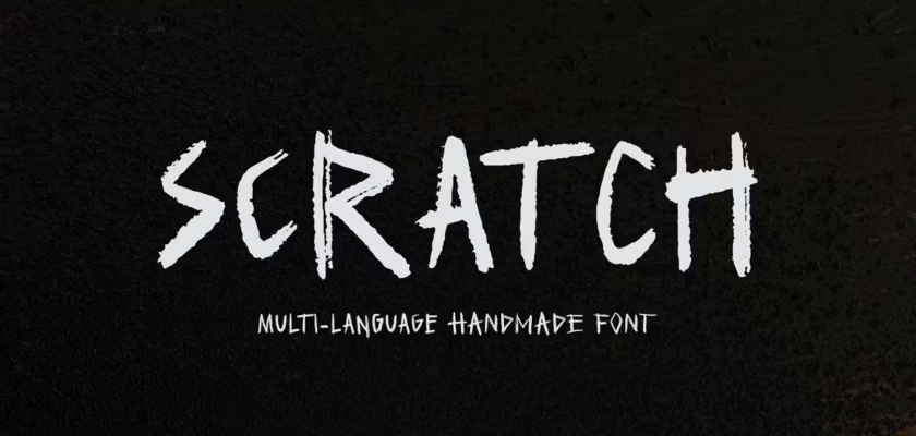 scratched fonts