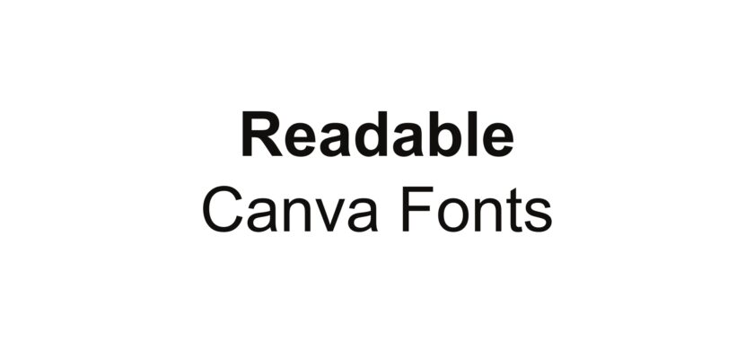 readable canva fonts